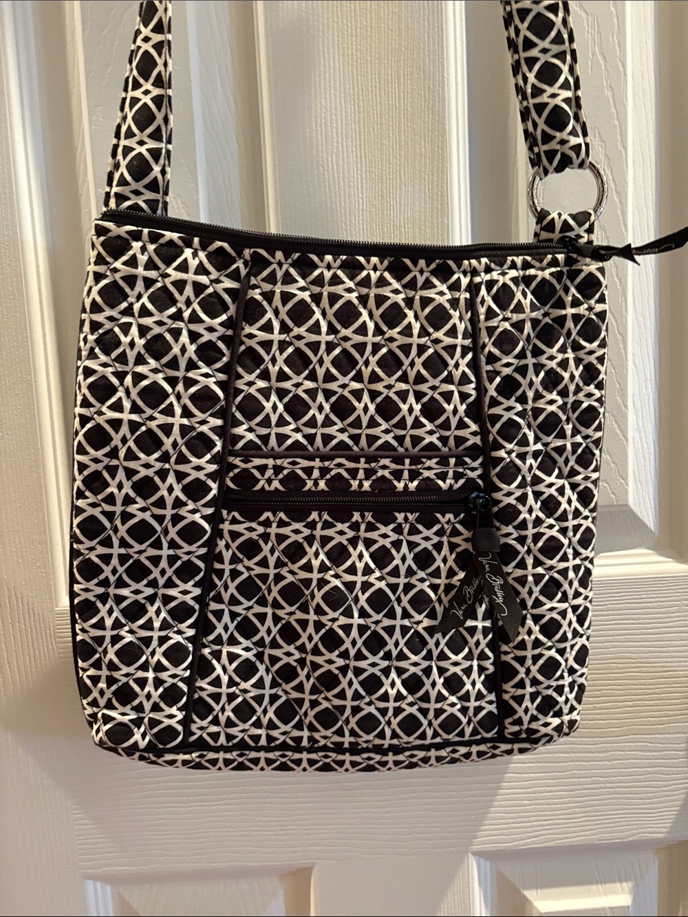 Vera Bradley Black & White Patterned Quilted Shoulder Bag